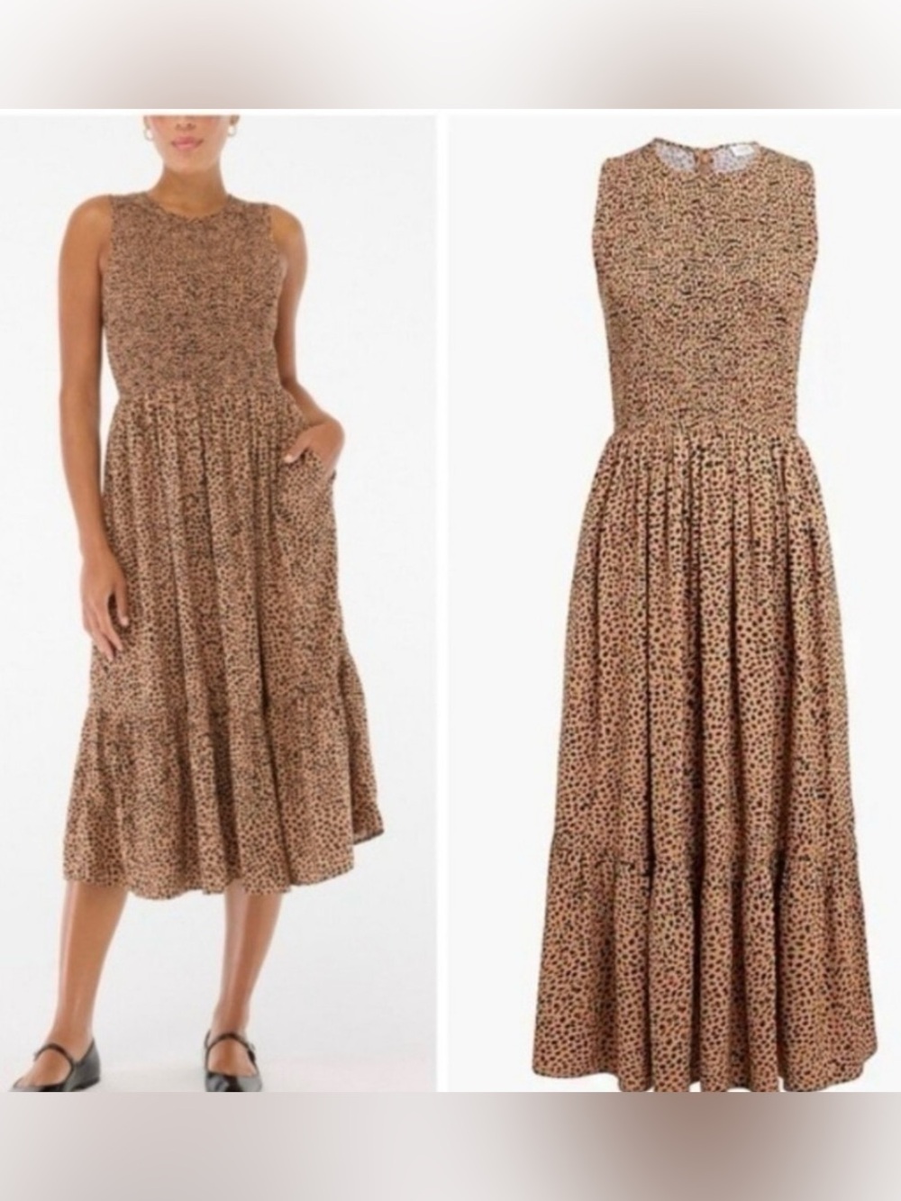 Leopard Print Midi Dress